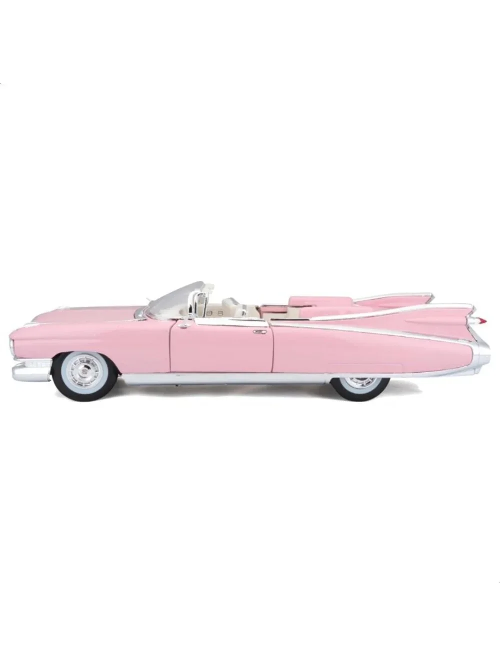 1959 Pink Cadillac Eldorado Biarritz Convertible Diecast Model Car - 1:18 Scale